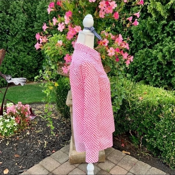 Gap•S•Fitted Boyfriend Shirt•Pink Polka Dots•Button Down Shirting•100% Cotton🌼 - Picture 4 of 6